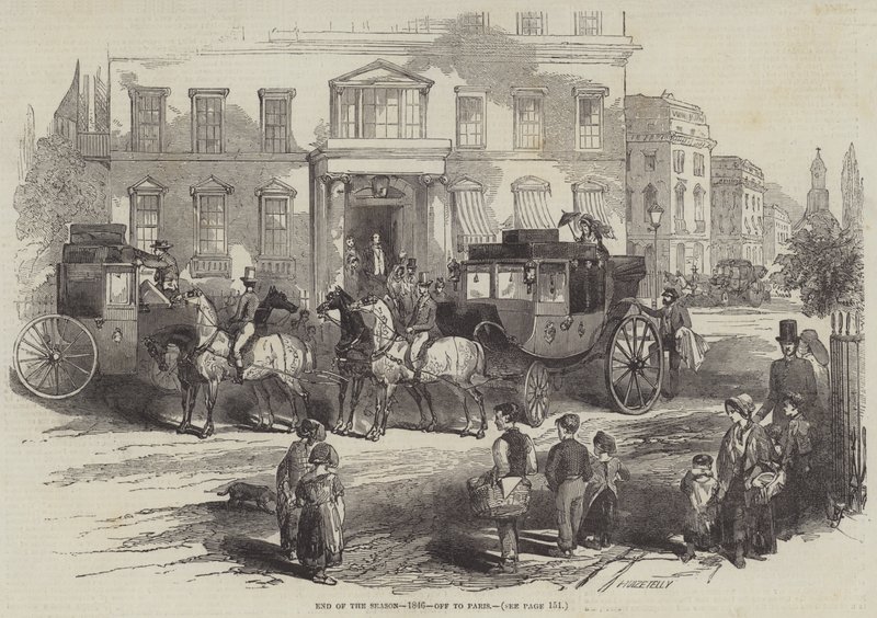 Konec sezóny, 1846, pryč do Paříže od Myles Birket Foster