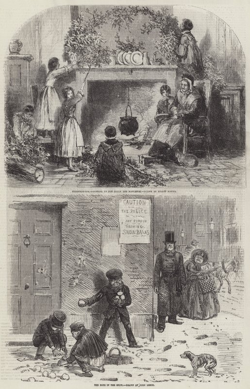 Náčrtky Vánoc od Myles Birket Foster