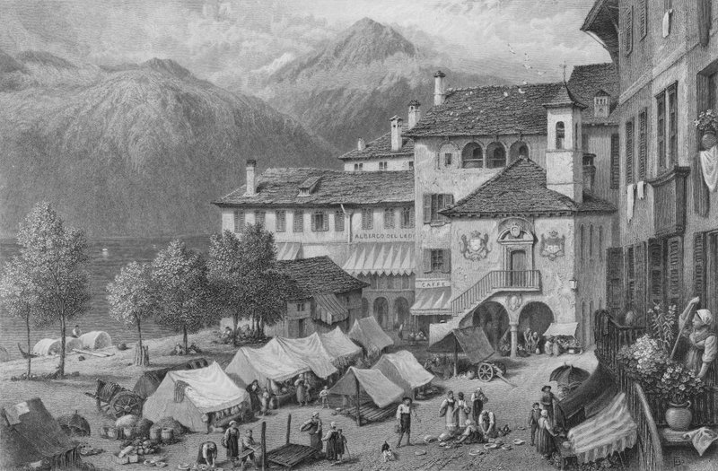 Oita (engraving) od Myles Birket (after) Foster
