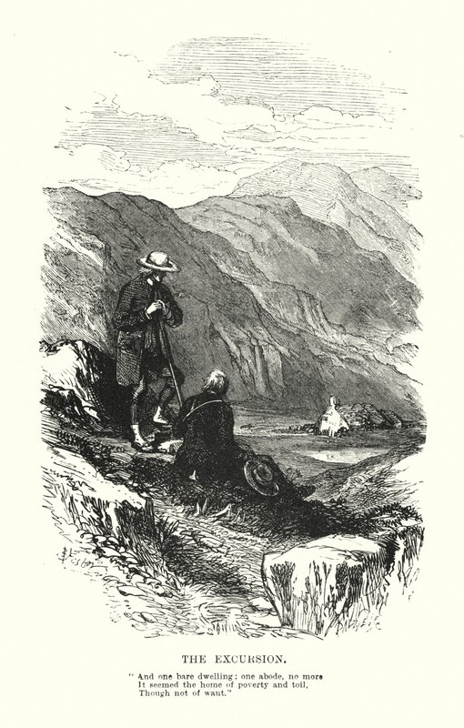 William Wordsworth: The Excursion (rytina) od Myles Birket (after) Foster