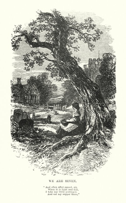 William Wordsworth: Je nás sedm (rytina) od Myles Birket (after) Foster