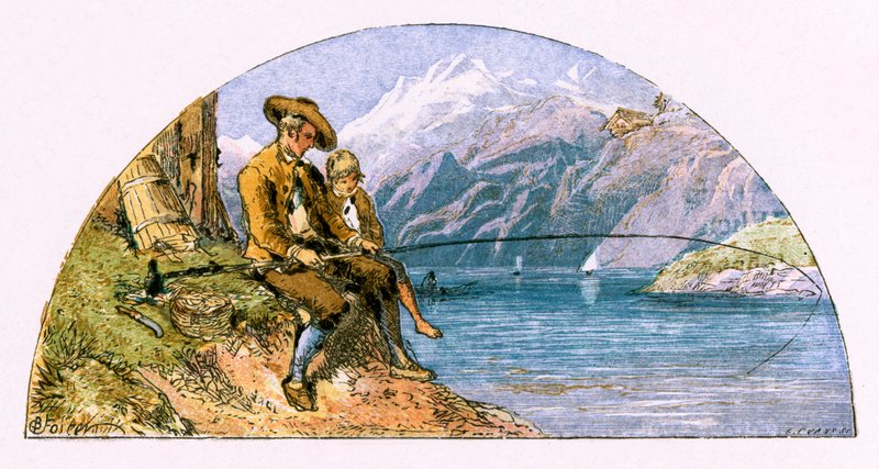 Ilustrace k filmu The Traveller od Myles Birket Foster