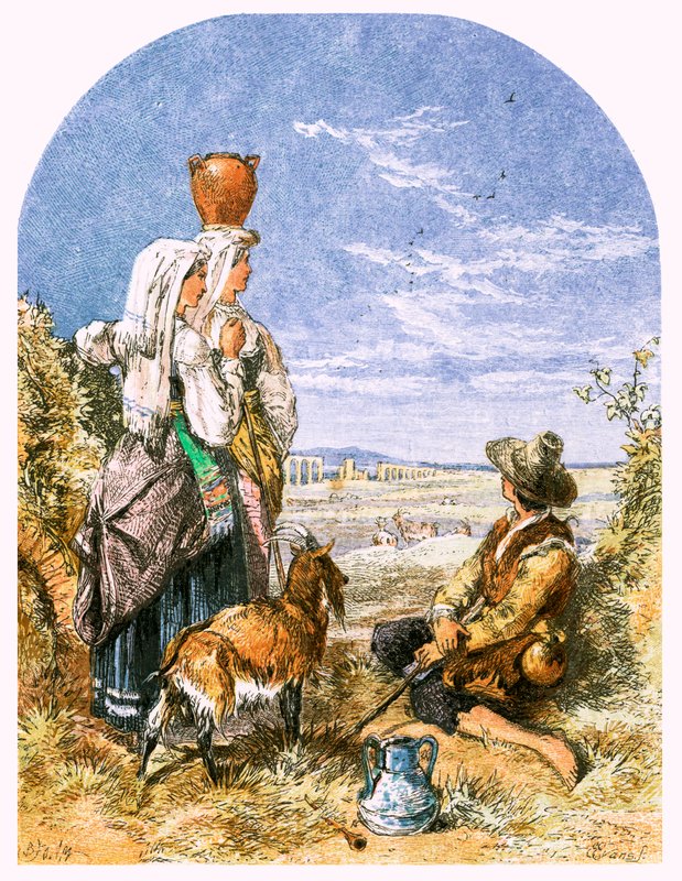 Ilustrace k filmu The Traveller od Myles Birket Foster