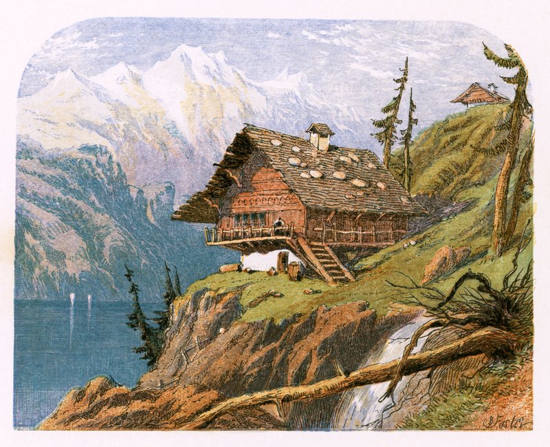 Ilustrace k filmu The Traveller od Myles Birket Foster