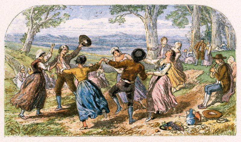 Ilustrace k filmu The Traveller od Myles Birket Foster