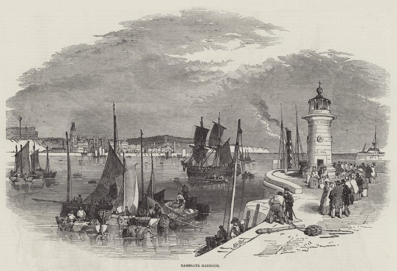 Přístav Ramsgate od Myles Birket Foster