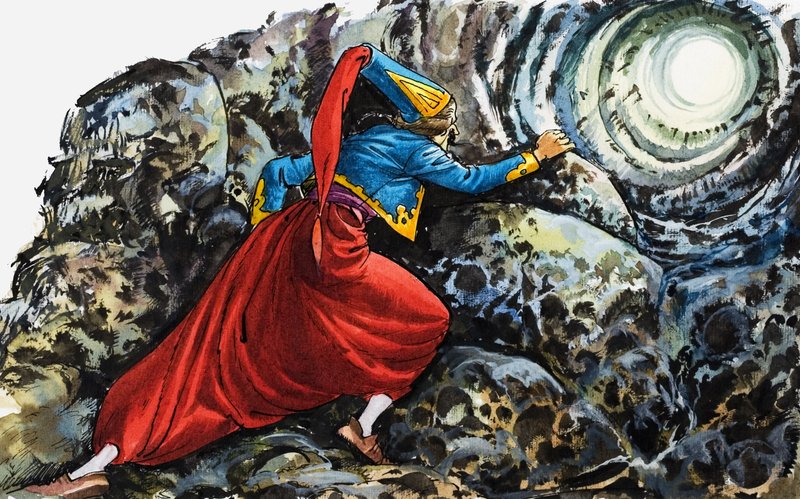 Podivuhodná dobrodružství barona Prášila (kvaš na papíře) od Nadir Quinto