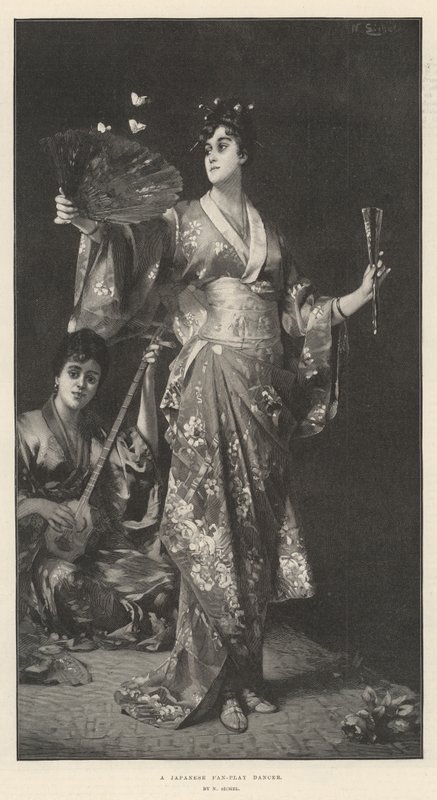 Japonský tanečník ve hře fanoušků od Nathaniel Sichel