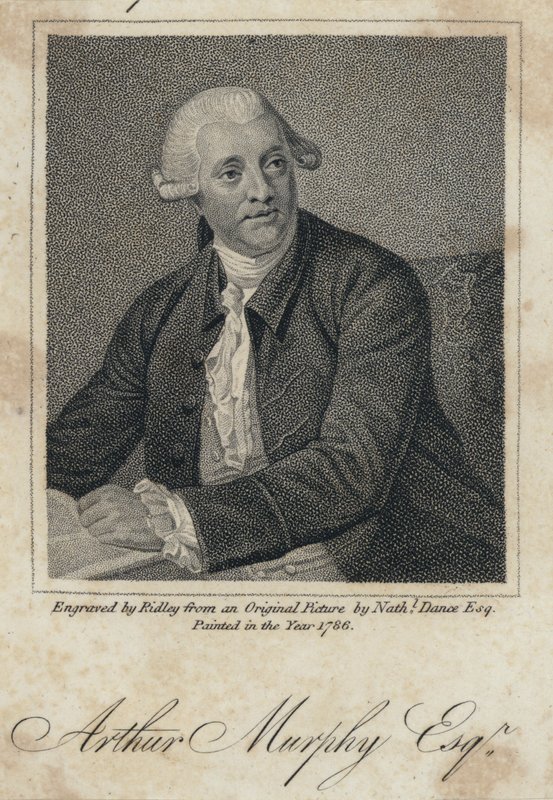 Arthur Murphy , irský spisovatel (rytina) od Nathaniel (after) Dance Holland