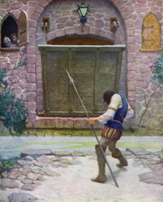 Ilustrace k filmu The Black Arrow od Roberta Louise Stevensona od Newell Convers Wyeth