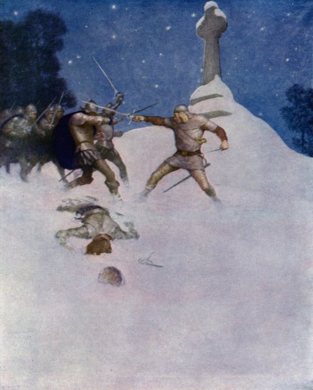 Ilustrace k filmu The Black Arrow od Roberta Louise Stevensona od Newell Convers Wyeth