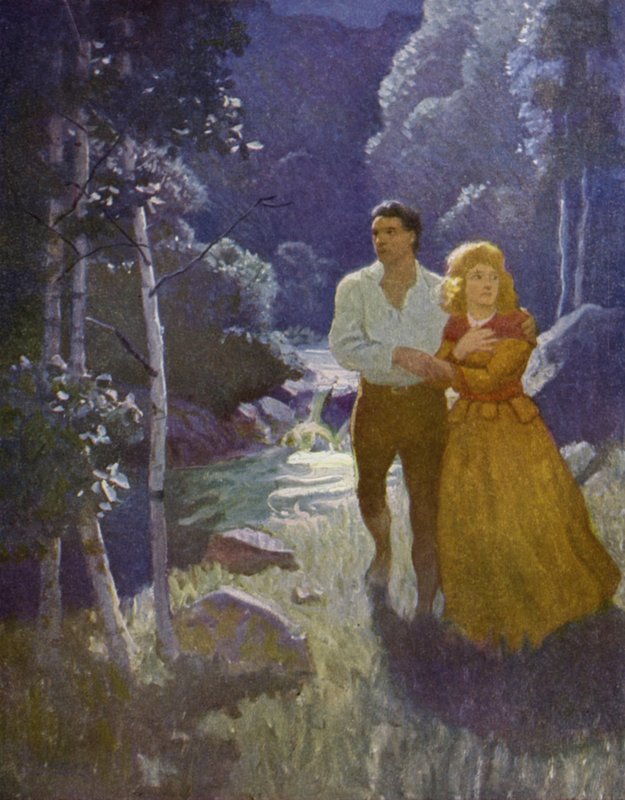 Ilustrace k filmu Poslední Mohykán od Newell Convers Wyeth