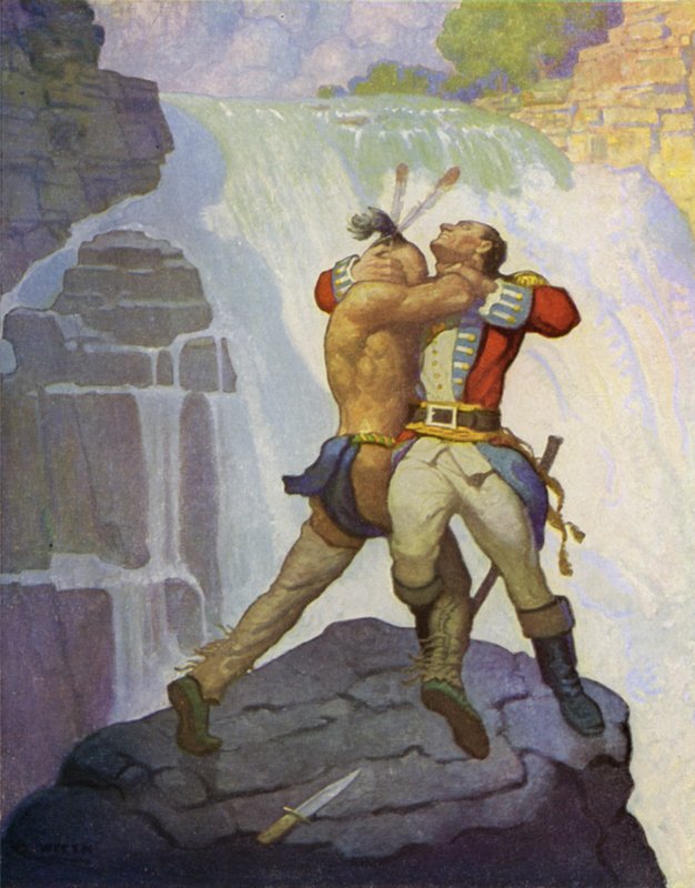 Ilustrace k filmu Poslední Mohykán od Newell Convers Wyeth