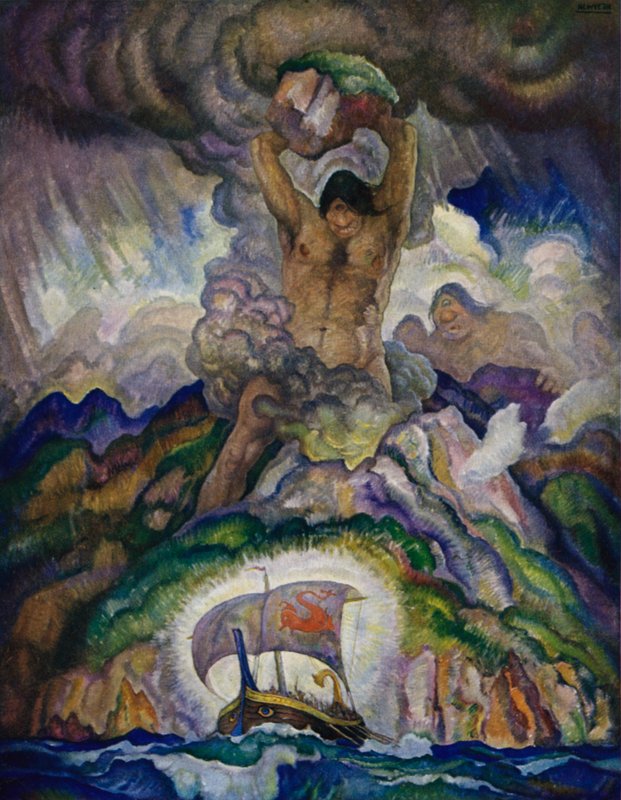 Odyssea: Polyphemus, The Cyclops od Newell Convers Wyeth