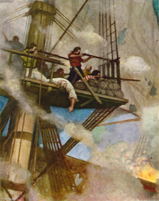 Boj v popředí od Newell Convers Wyeth