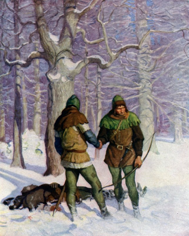 Ilustrace k filmu The Black Arrow od Roberta Louise Stevensona od Newell Convers Wyeth
