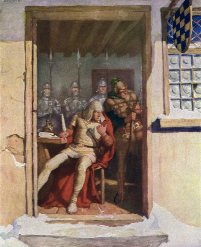 Ilustrace k filmu The Black Arrow od Roberta Louise Stevensona od Newell Convers Wyeth