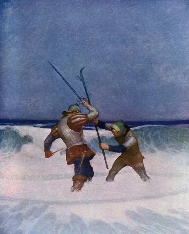 Ilustrace k filmu The Black Arrow od Roberta Louise Stevensona od Newell Convers Wyeth