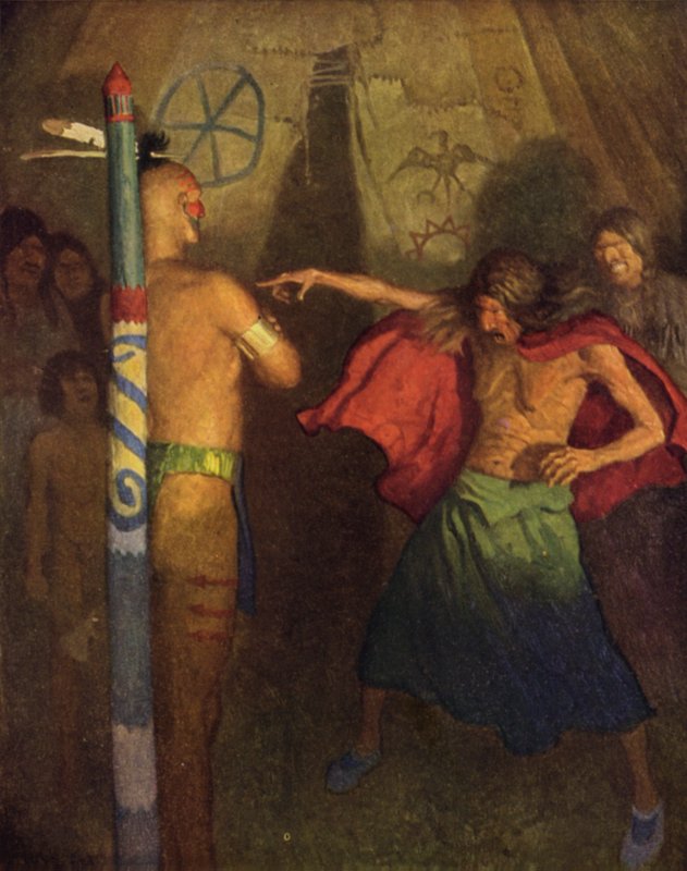 Ilustrace k filmu Poslední Mohykán od Newell Convers Wyeth
