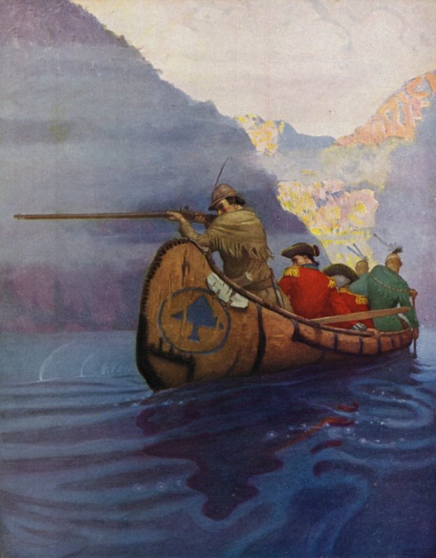 Ilustrace k filmu Poslední Mohykán od Newell Convers Wyeth