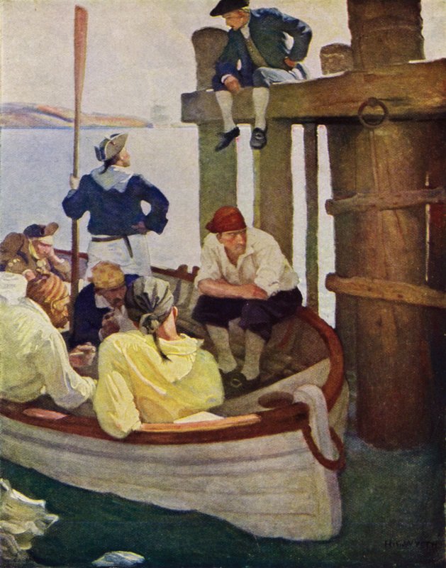 Ilustrace k filmu Uneseni od Roberta Louise Stevensona (barevné lito) od Newell Convers (after) Wyeth