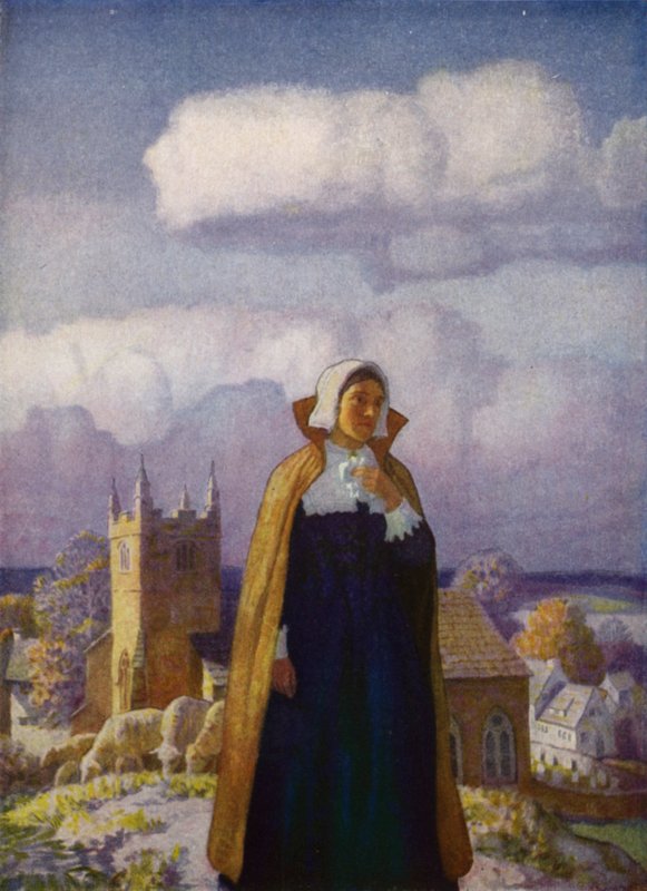 Ilustrace pro Westward Ho! Charles Kingsley (barevné lito) od Newell Convers (after) Wyeth