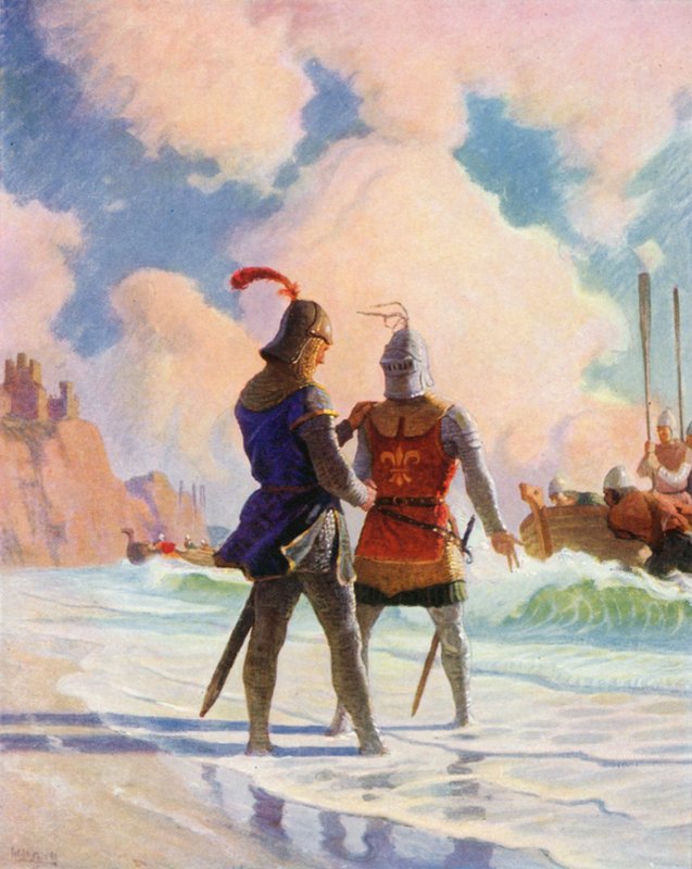 Bruce na pláži od Newell Convers Wyeth