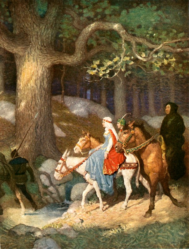 Country Folk mířící na Tourney od Newell Convers Wyeth