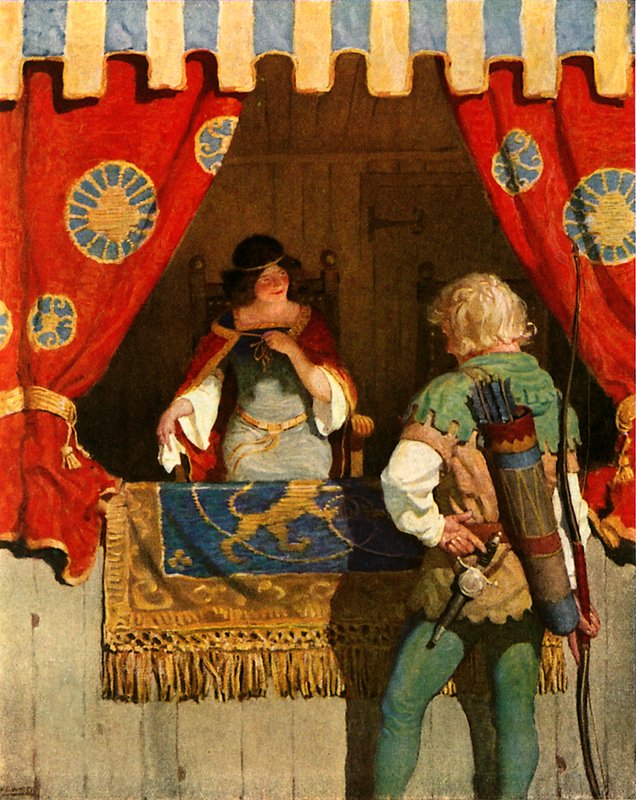 Robin se setkává s pannou Marianou od Newell Convers Wyeth