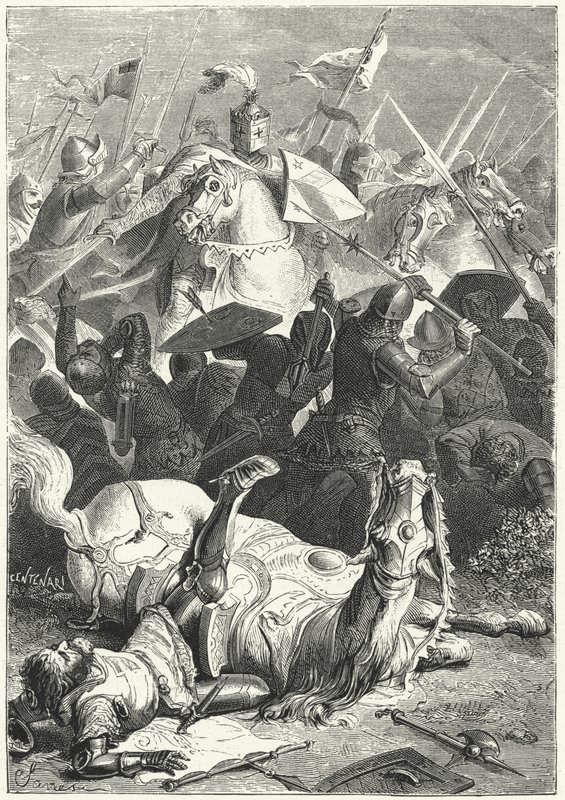 Zajetí těžce zraněného markraběte Ezzelina III da Romano v bitvě u Torricella od Niccolo Sanesi