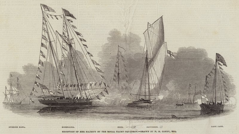 Přijetí Jejího Veličenstva Royal Yacht Squadron od Nicholas Matthews Condy