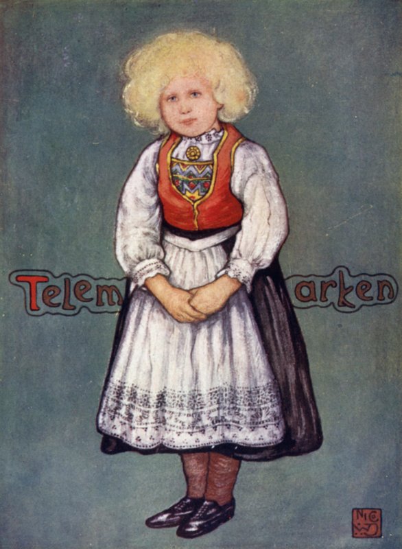 Norsko: Holčička z Telemarkenu (barevné lito) od Nico Jungman