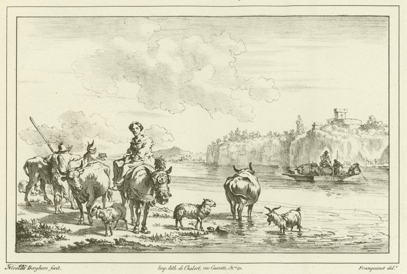 Žena na mezkovi od Nicolaes Pietersz. Berchem