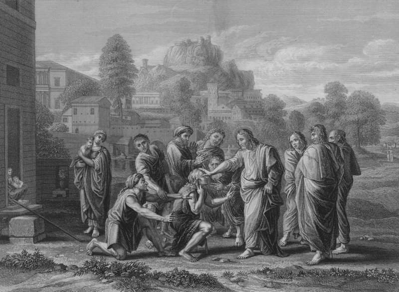 Slepí přijímající svůj zrak od Nicolas Poussin