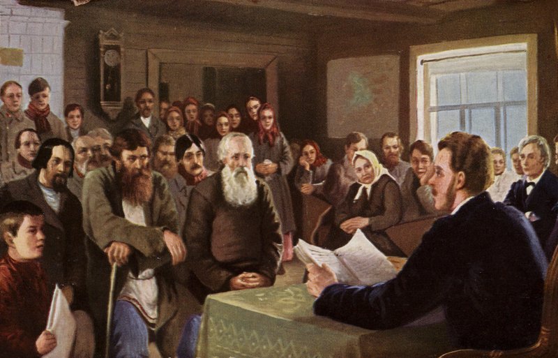 Nedělní čtení na venkovské škole, Rusko, 1895 od Nikolai Petrovich Bogdanov Belsky