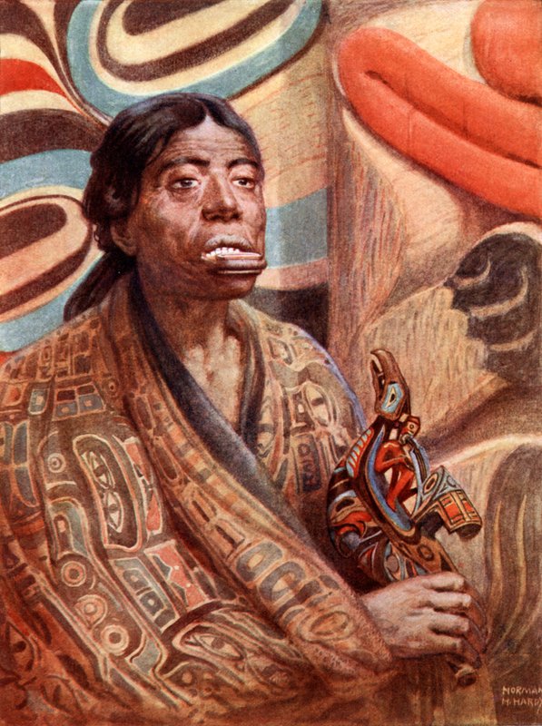Žena Haida z ostrova královny Charlotte (Severozápadní Amerika) od Norman Hardy