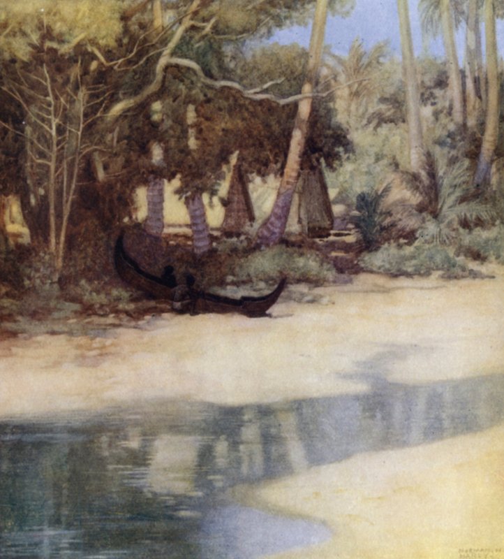 Laguna na Nové Floridě, Šalamounovy ostrovy (barevné lito) od Norman Hardy
