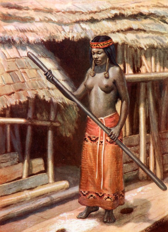 Kenyah-Kayan Girl: Sarawak, Borneo od Norman Hardy