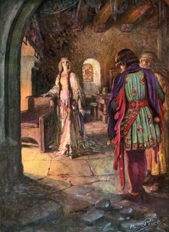 Tennyson, The Marriage Of Geraint (barevné lito) od Norman Mills (after) Price