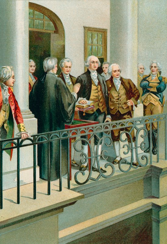 George Washington složil prezidentskou přísahu od North American