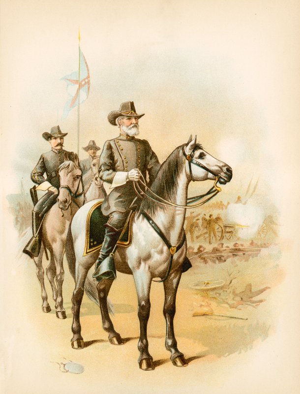 V předvečer bitvy u Gettysburgu - generál Lee řídí bitvu od North American