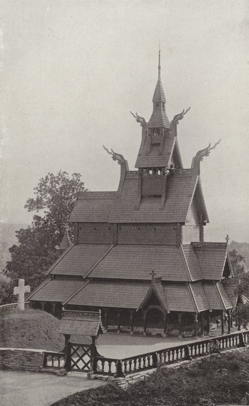 Dřevěný kostel Fortun od Norwegian Photographer