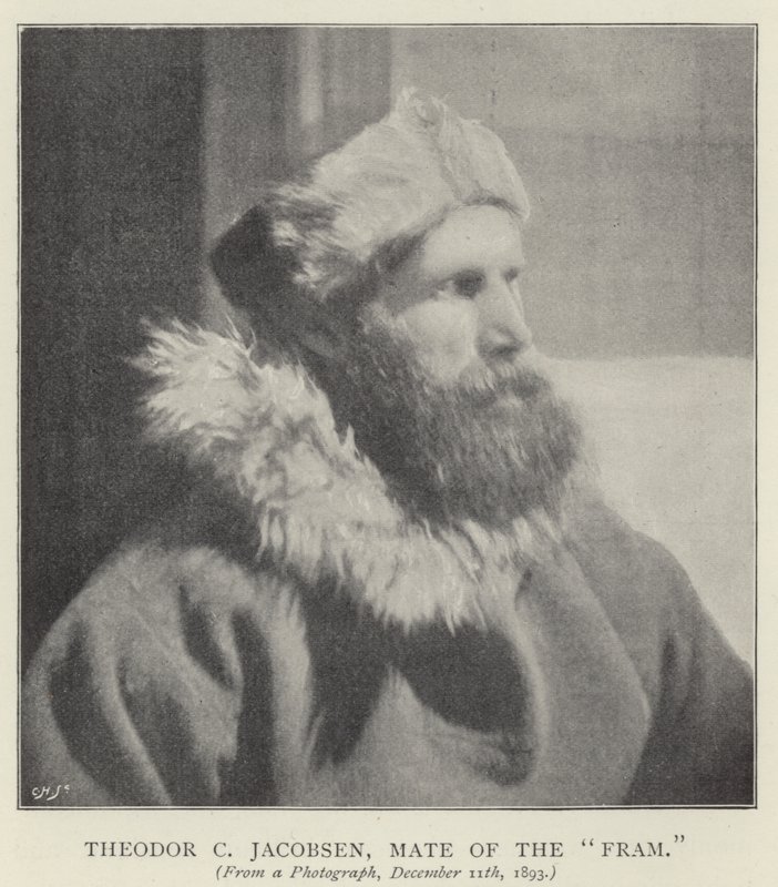 Theodor C Jacobsen, kolega z "Fram" (černobílá fotografie) od Norwegian Photographer