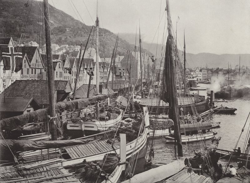 Pohled na přístav Bergen od Norwegian Photographer