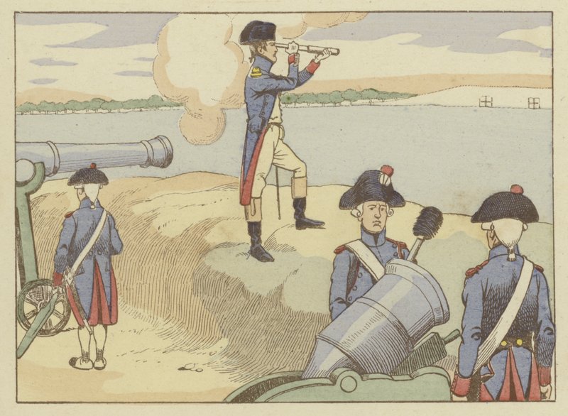 Napoleon jako poručík ve Valence v roce 1785 sledoval dělostřelecká cvičení od Onfray de Breville Job