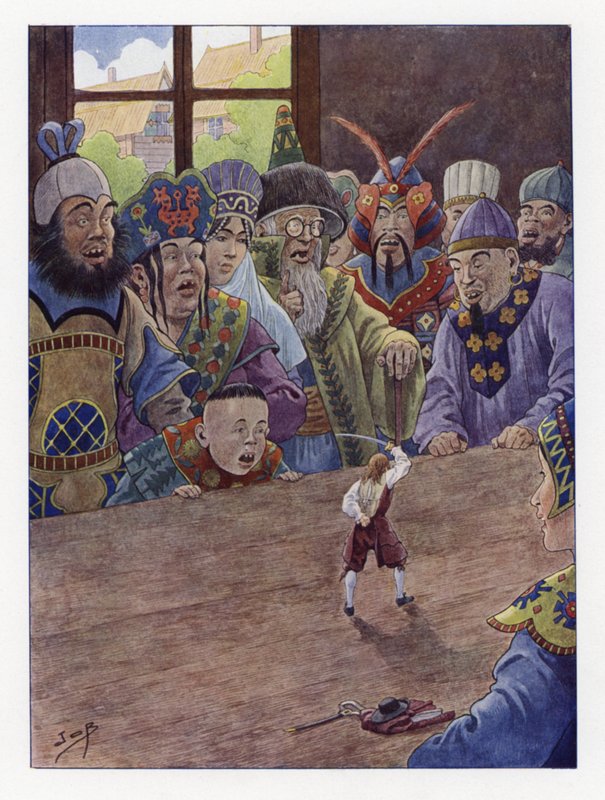 Ilustrace pro Gullivers Travels od Onfray de Breville Job