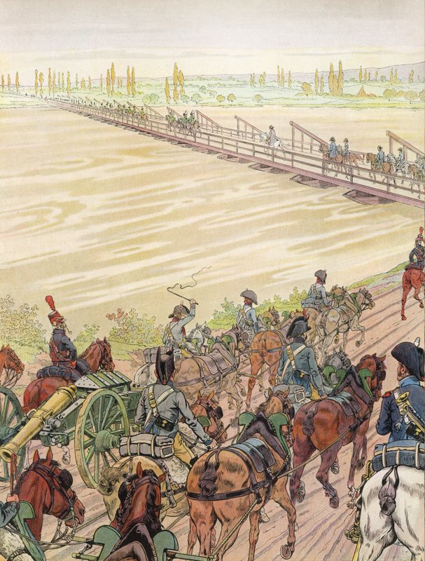 Napoleon překročil Rýn, 1. října 1805 od Onfray de Breville Job