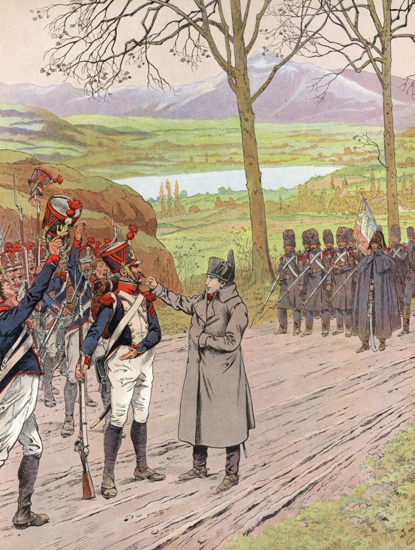 Napoleon byl při svém návratu z Elby na okamžik zablokován na silnici v Grenoblu od Onfray de Breville Job