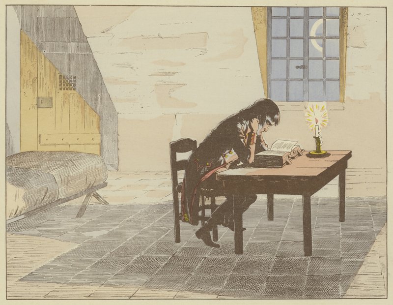 Když byl Napoleon v roce 1786 zatčen ve Valence, využil příležitosti, aby si přečetl Digeste a posílil své znalosti práva od Onfray de Breville Job