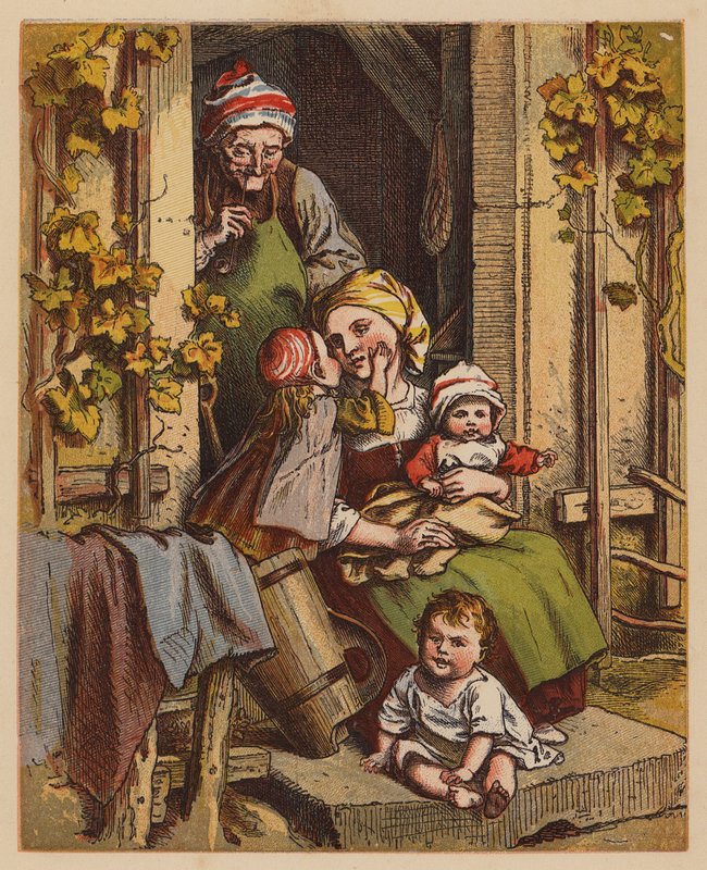 Šťastný domov (barevná litografie) od Oskar Pletsch